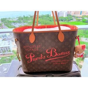 Louis Vuitton Puerto Banus Neverfull GM Monogram Shoulder Bag Tote Cabas Rare